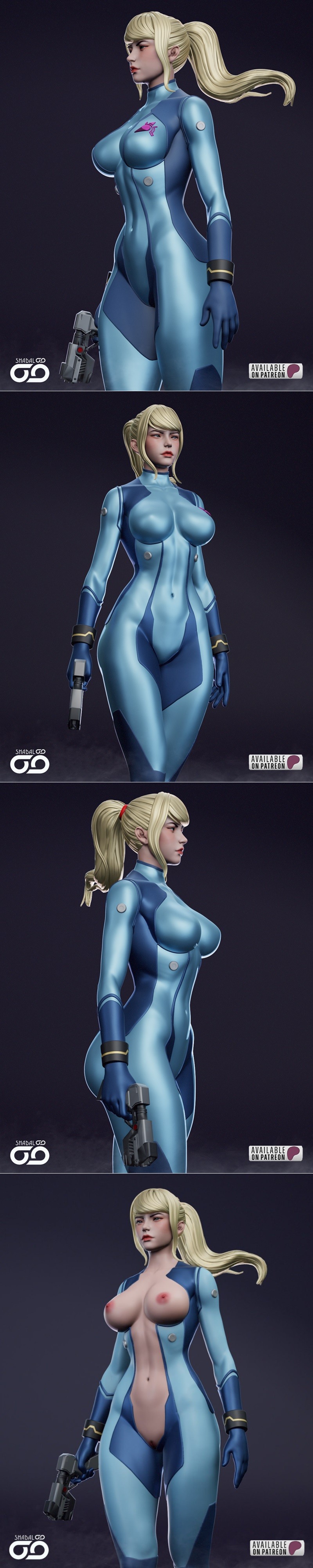 莎莉洛工作室 - 萨姆斯·阿拉恩 - 3D打印模型|Shadaloo Studios – Samus Aran – 3D Print Model STL