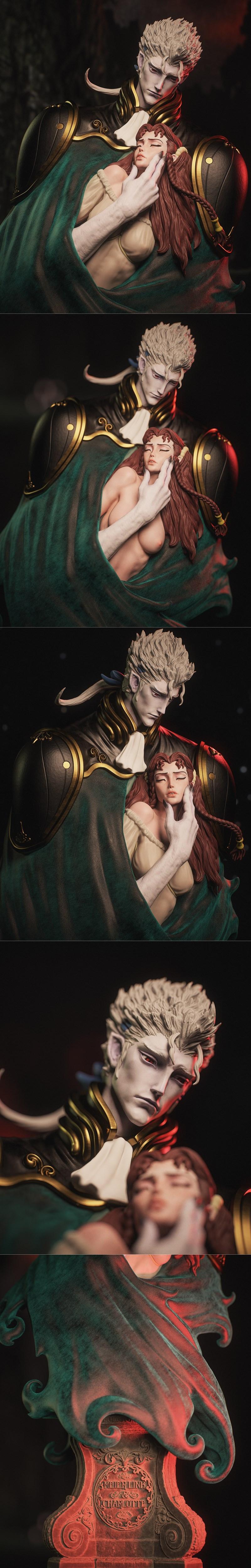 Nympha Meier 和 Charlotte 3D打印模型|Nympha – Meier and Charlotte – 3D Print Model STL