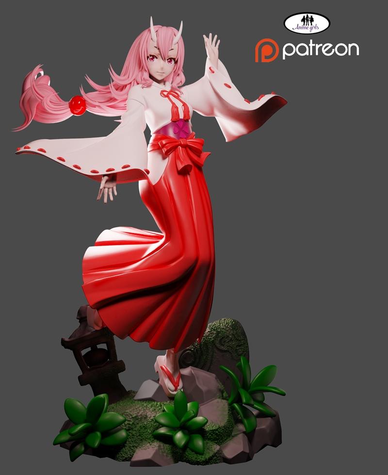 动漫少女 Shuna 3D打印模型|Anime Girls – Shuna – 3D Print Model STL