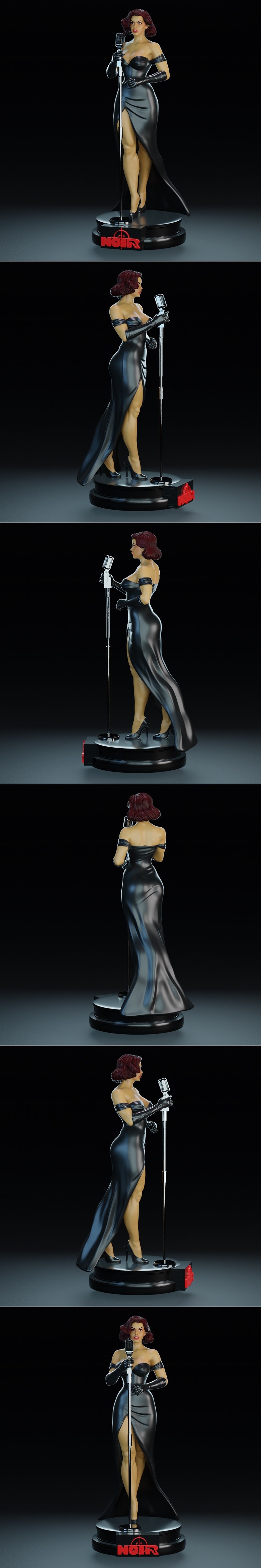 BrunoArt3D 黑色戏谑漫画 3D打印模型|BrunoArt3D – Noir Burlesque Comic – 3D Print Model STL