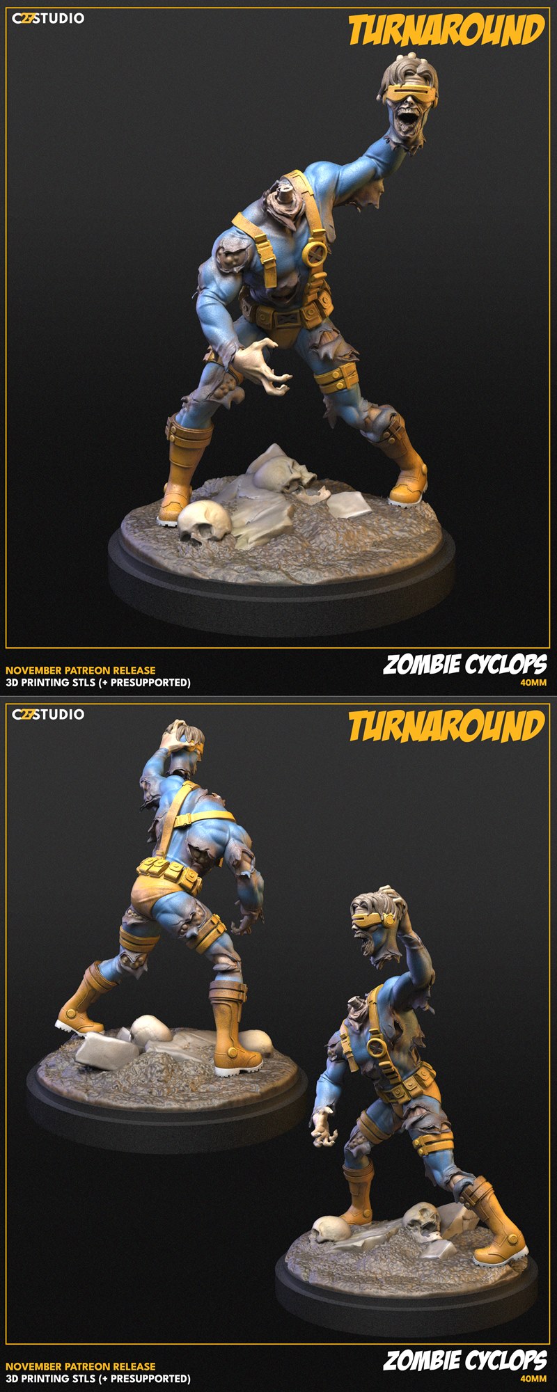 C27迷你模型：僵尸眼怪兽 3D打印版|C27 Minis – Zombie Cyclops – 3D Print Model STL