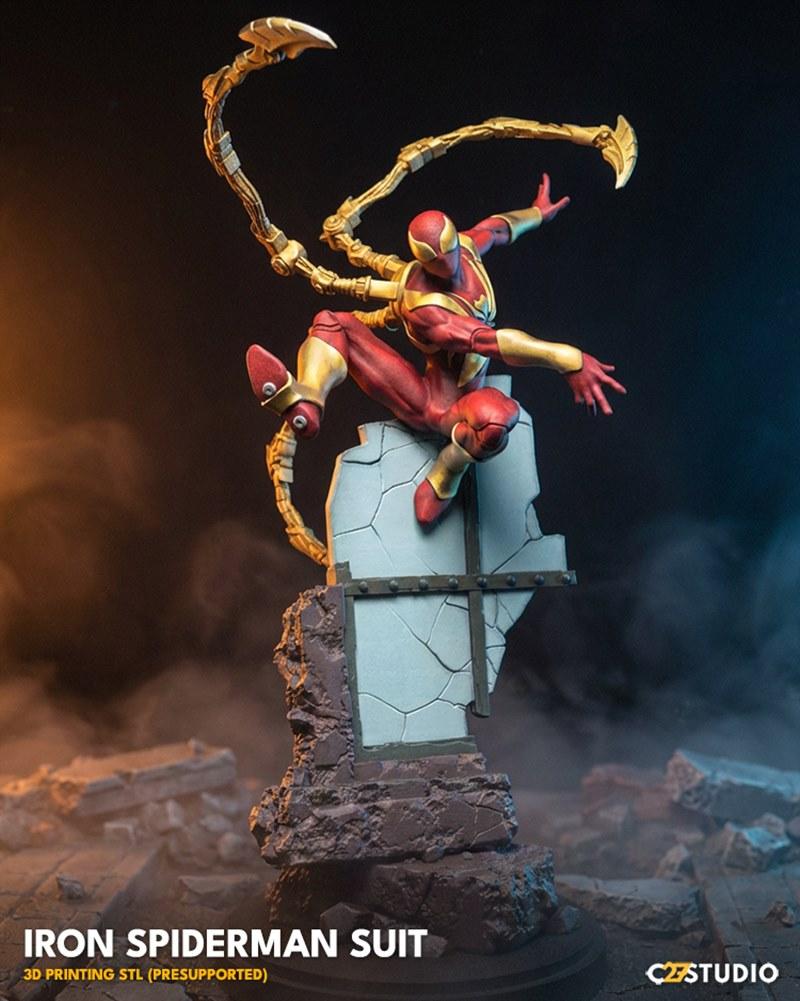 C27迷你模型：铁甲侠套装 3D打印雕塑|C27 Minis – Iron Spiderman Suit – 3D Print Model STL