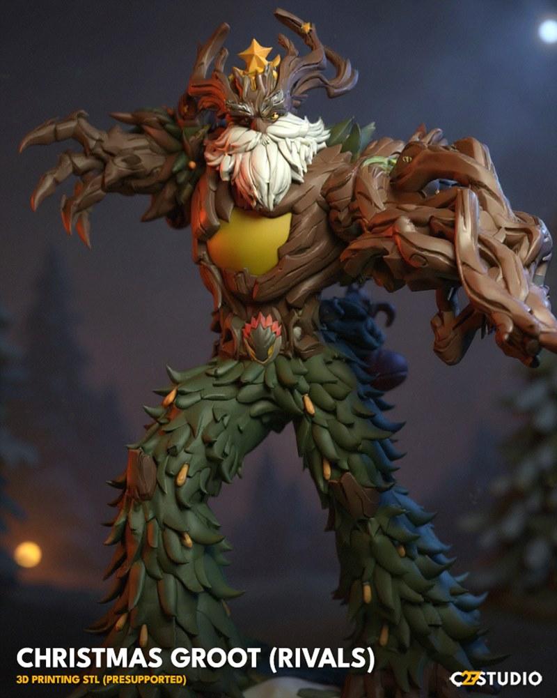 C27迷你人形 - 《Rivals》圣诞主题 3D打印模型|C27 Minis – Groot (Rivals) Christmas – 3D Print Model STL