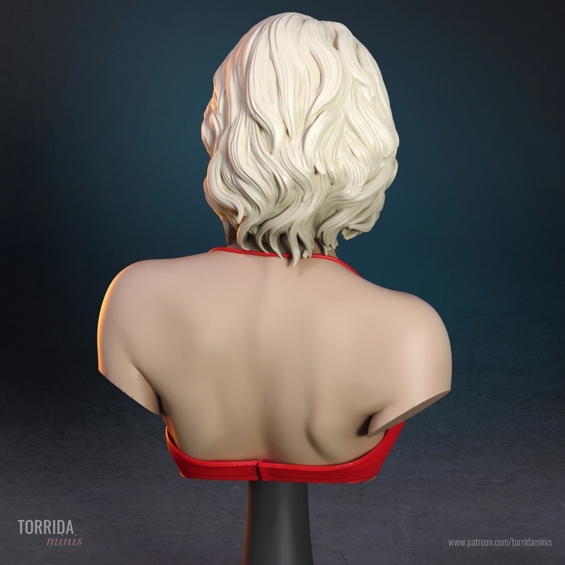 Battlestar Galactica战锤六号短装模型|Torrida Minis – Number Six Bust from Battlestar Galactica – 3D Print Model