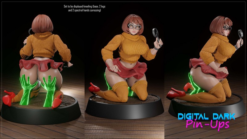 数字暗黑风女郎——Velma Dinkley 3D打印模型|Digital Dark Pin-Ups – Velma Dinkley – 3D Print Model