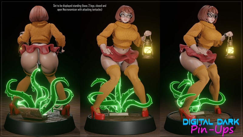 数字暗黑风女郎——Velma Dinkley 3D打印模型|Digital Dark Pin-Ups – Velma Dinkley – 3D Print Model
