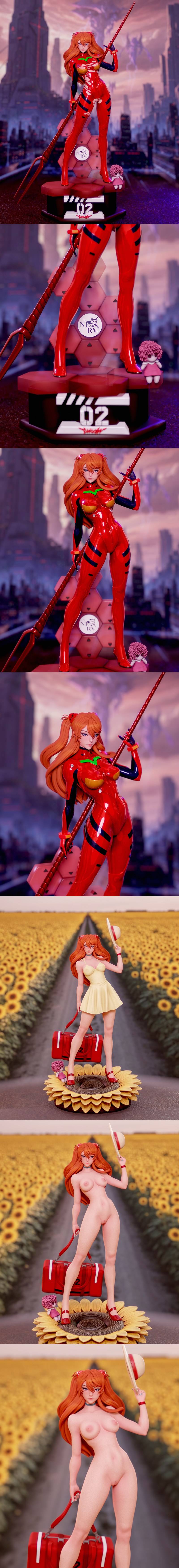 Momoji - 进化论 - 亚斯卡 3D打印模型|Momoji – Asuka Evangelion – 3D Print Model STL