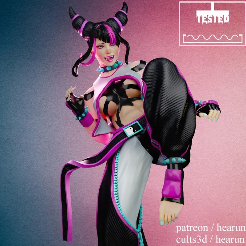 Hearun 3D打印模型：街霸Juri汉|Hearun – Juri Han Street Fighter – 3D Print Model STL