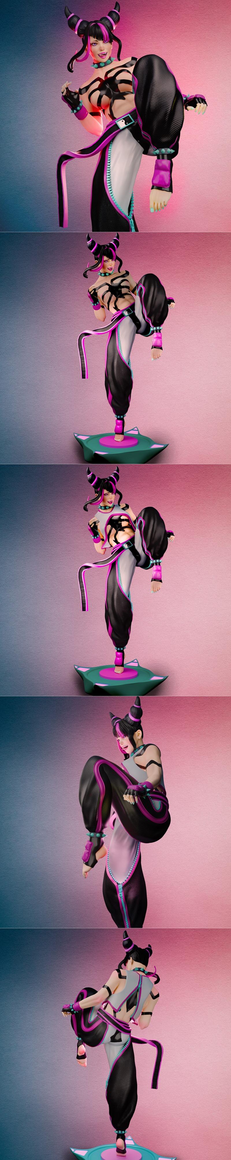 Hearun 3D打印模型：街霸Juri汉|Hearun – Juri Han Street Fighter – 3D Print Model STL