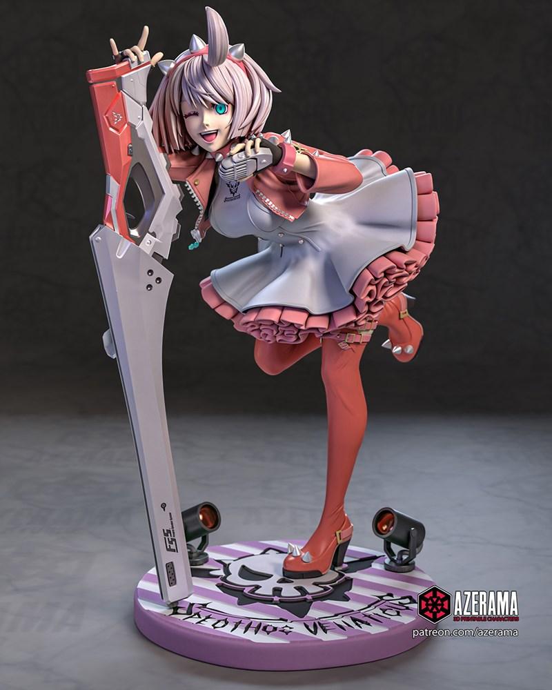 Azerama - 亡国的贵族 - 3D打印模型|Azerama – Guilty Gear – Elphelt – 3D Print Model STL