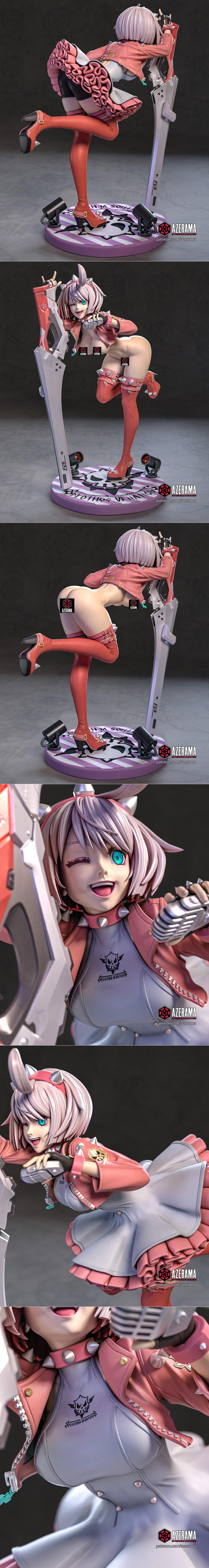 Azerama - 亡国的贵族 - 3D打印模型|Azerama – Guilty Gear – Elphelt – 3D Print Model STL