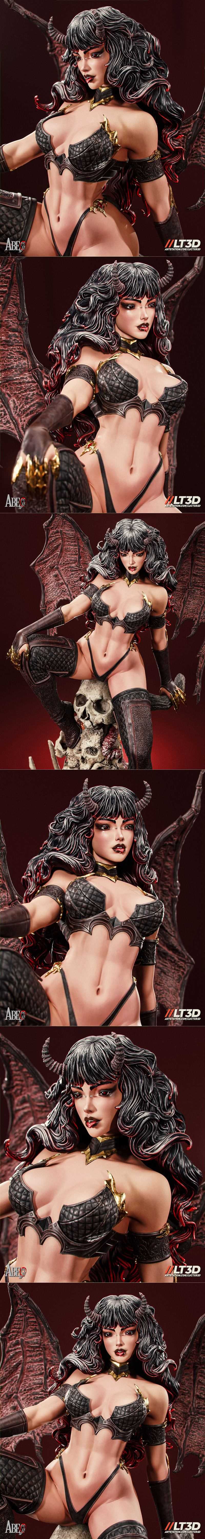 Abe3D - 赛拉特魅魔 - 3D打印模型|Abe3D – Xyrath Succubus – 3D Print Model STL