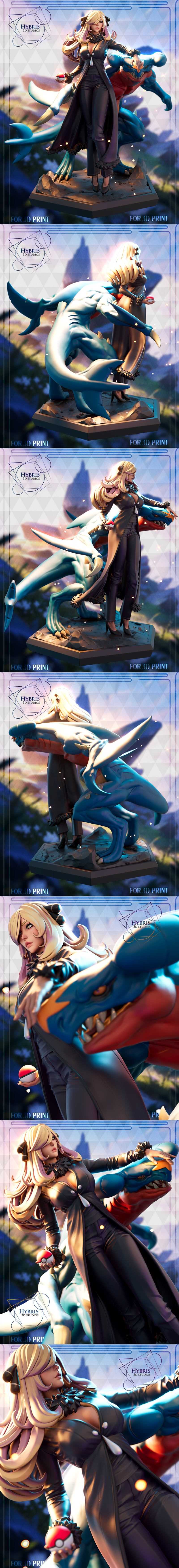 宝可梦 希尔薇娅 3D打印模型|Hybris Studios – Pokémon – Cynthia – 3D Print Model STL