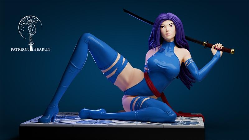 Hearun - 心灵之眼 3D打印模型|Hearun – Psylocke Marvel X-Men – 3D Print Model STL