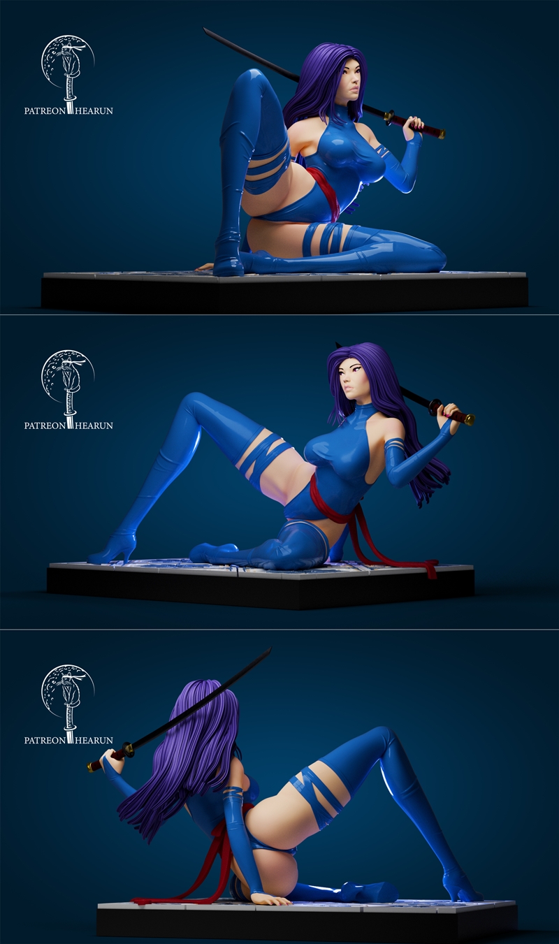 Hearun - 心灵之眼 3D打印模型|Hearun – Psylocke Marvel X-Men – 3D Print Model STL