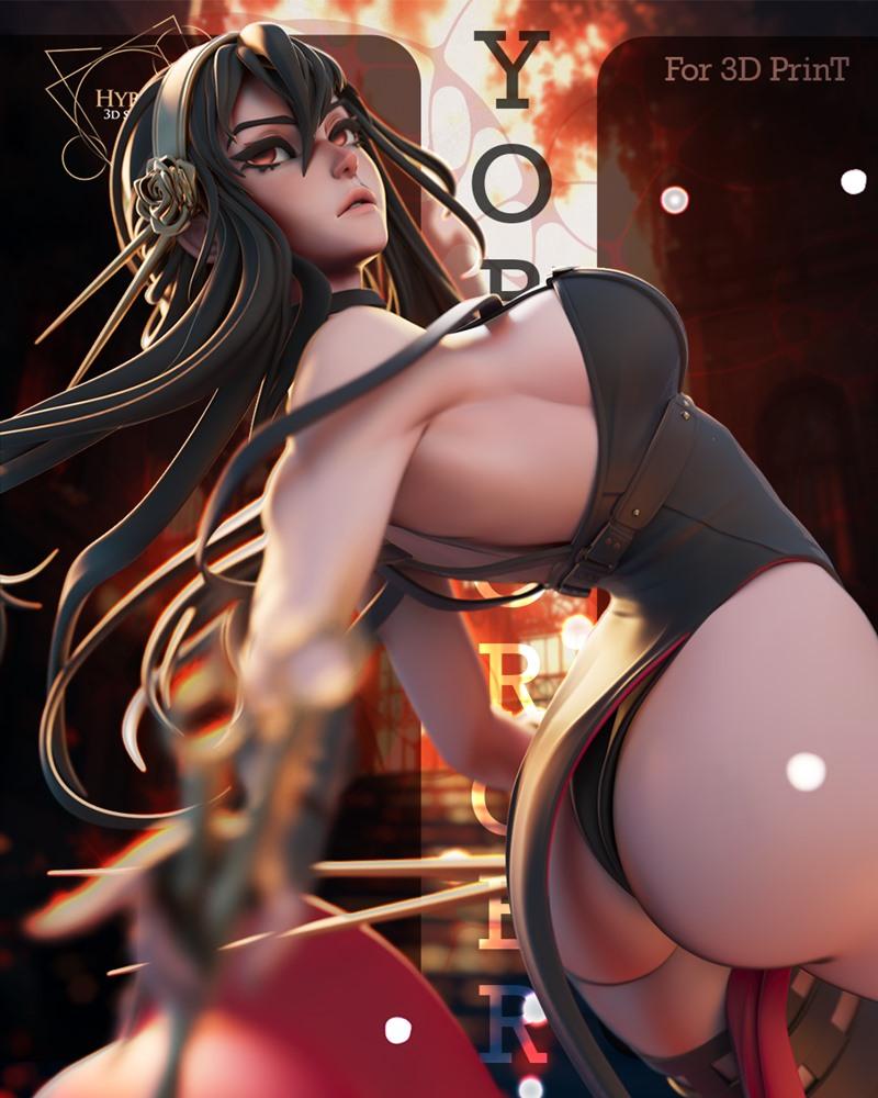 Hybris Studios《刺客伍六七》角色“伍六七”3D打印模型 STL|Hybris Studios – Spy x Family – Yor Forger – 3D Print Model STL