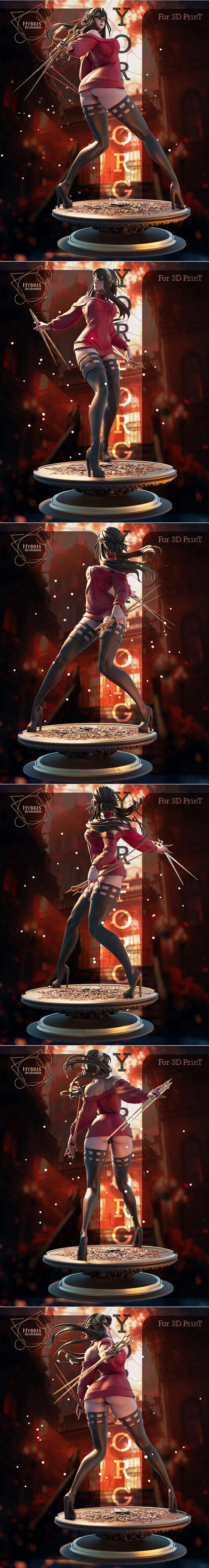 Hybris Studios《刺客伍六七》角色“伍六七”3D打印模型 STL|Hybris Studios – Spy x Family – Yor Forger – 3D Print Model STL