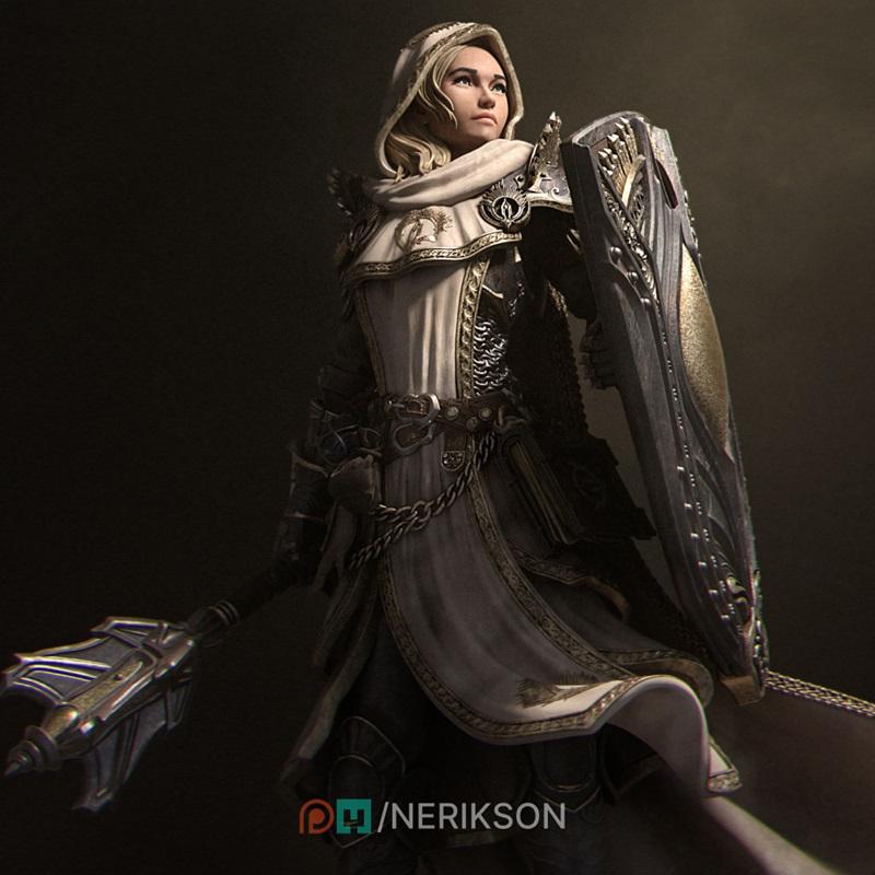Nerikson - Madeleine：光之神职者 3D打印模型|Nerikson – Madeleine The Cleric of Light – 3D Print Model STL