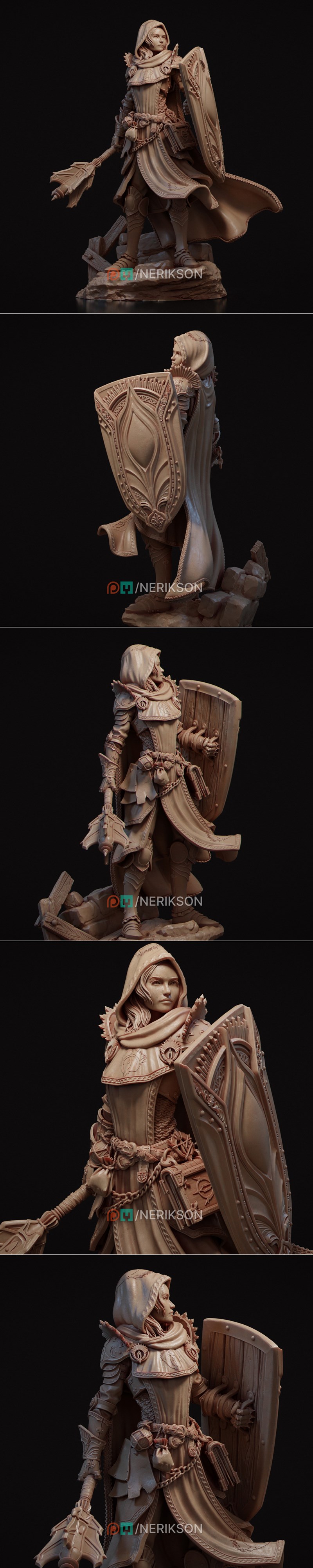 Nerikson - Madeleine：光之神职者 3D打印模型|Nerikson – Madeleine The Cleric of Light – 3D Print Model STL