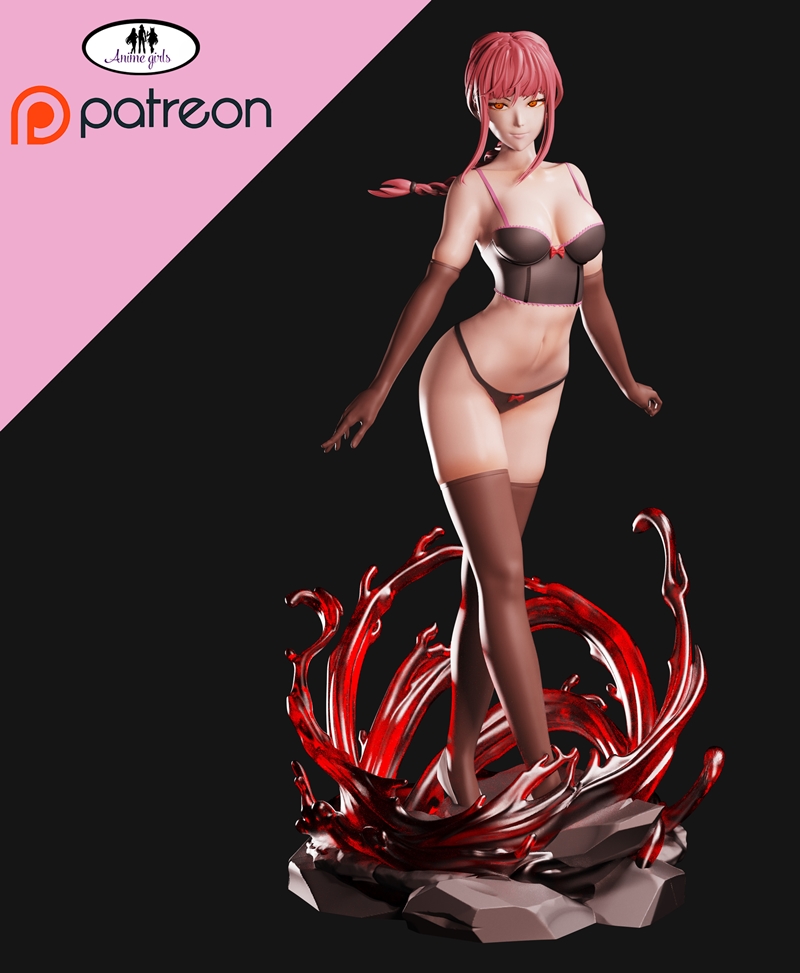 动漫角色玛格玛 3D打印模型|Anime Girls – Makima – 3D Print Model STL