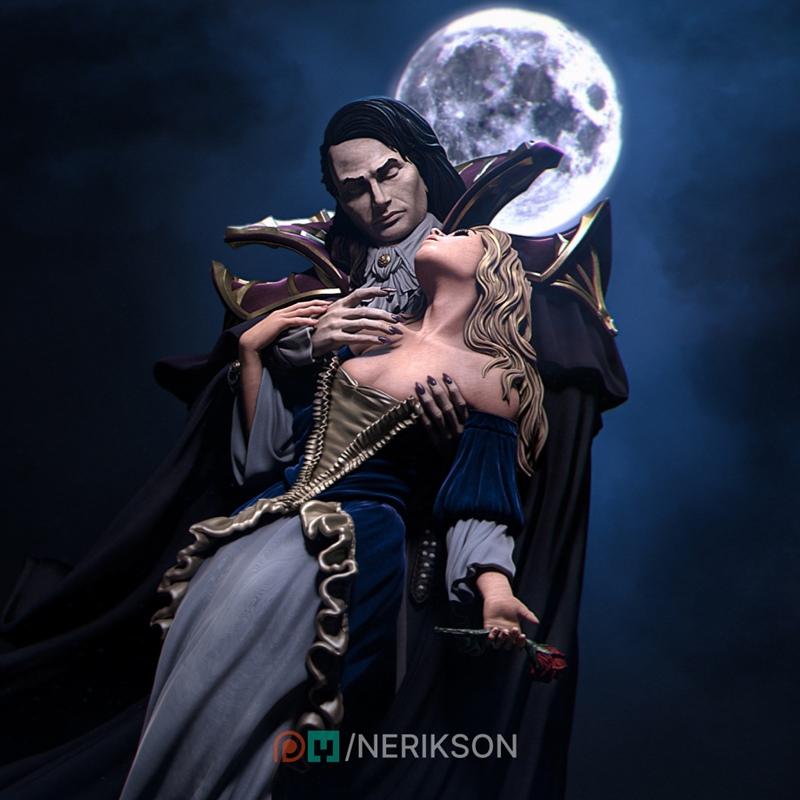 Nerikson 作品《Death’s Kiss》角色模型 3D打印版|Nerikson – Death’s Kiss – Surrender – 3D Print Model STL