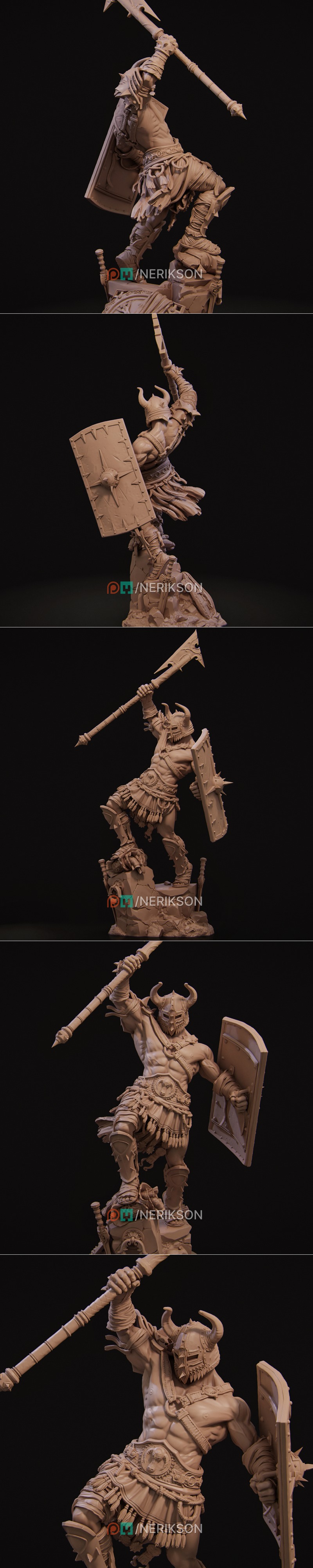 Nerikson 光辉战士 3D打印模型|Nerikson – Gladiator Brute – 3D Print Model STL