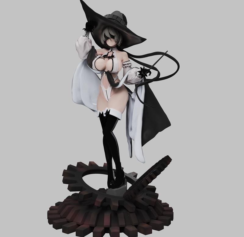 2B魔法少女——尼尔：自动人形——3D打印模型|2B Magical Girl – Nier Automata – 3D Print Model STL