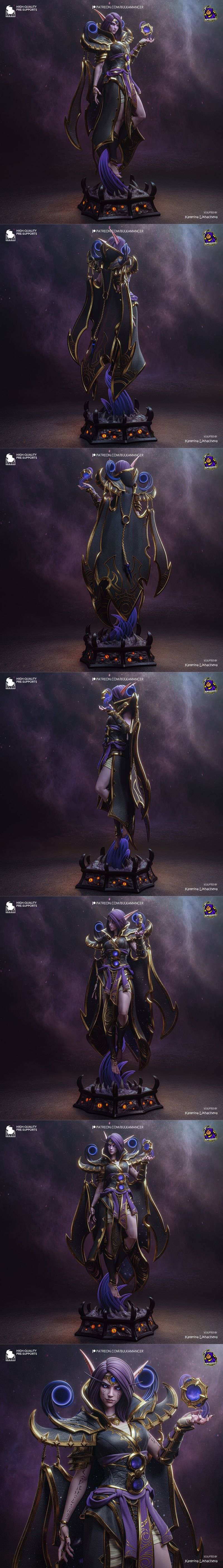 魔兽世界3D打印模型：Xal’atath角色雕塑|Bulkamancer Sculpts – Xal’atath (World of Warcraft) – 3D Print Model STL
