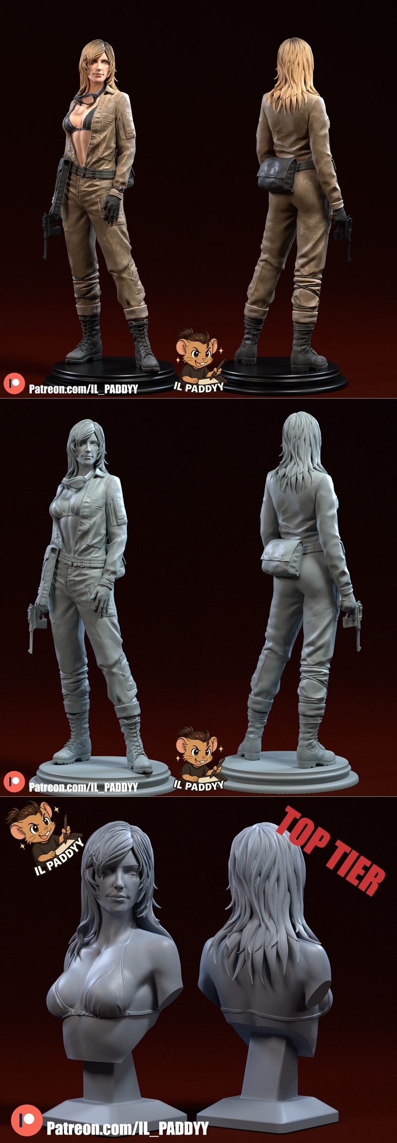 IL Paddyy - 3D打印模型 - Eva|IL Paddyy – Eva – 3D Print Model STL