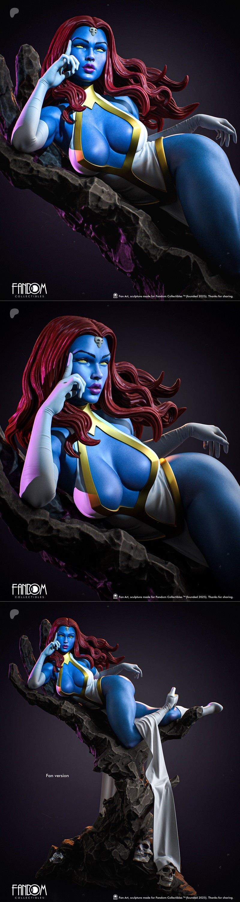 粉丝收藏款 - 3D打印模型 - 神秘女（Mystique）|Fandom Collectibles – Mystique – 3D Print Model STL