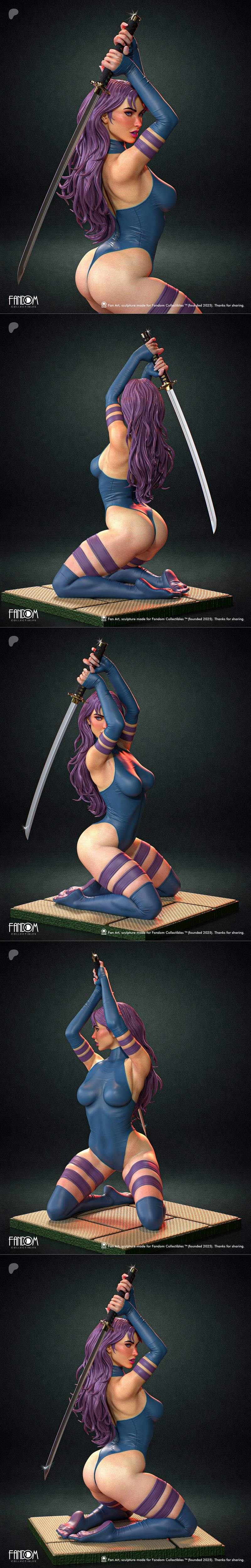 粉丝收藏款 - 心灵锁链3D打印模型|Fandom Collectibles – Psylocke – 3D Print Model STL