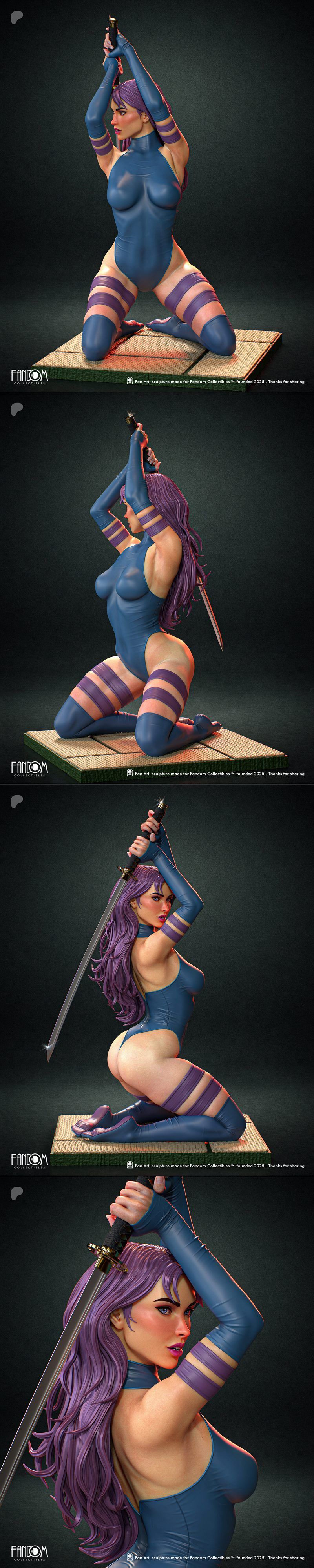 粉丝收藏款 - 心灵锁链3D打印模型|Fandom Collectibles – Psylocke – 3D Print Model STL
