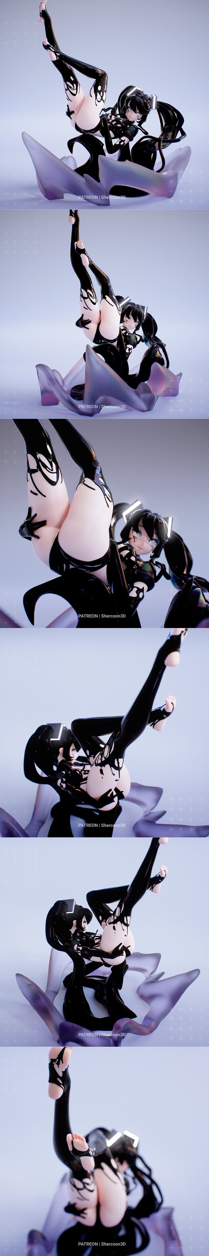 Shercoon3D - 《毒蛇米库》3D打印模型|Shercoon3D – Venom Miku – 3D Print Model STL