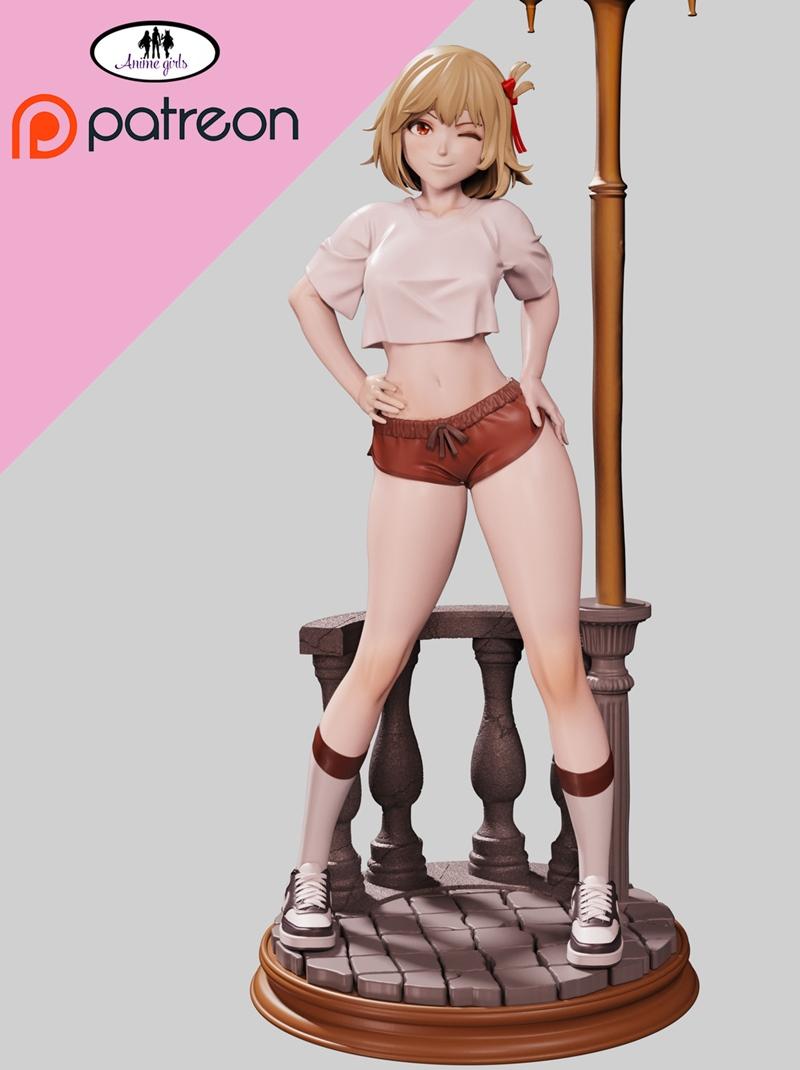 动漫少女模型：智沙 3D打印版|Anime Girls – Chisato v2 – 3D Print Model STL