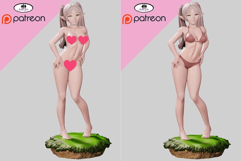 《Frieren比基尼3D打印模型》|Anime Girls – Frieren BIKINI and NSFW Version – 3D Print Model STL
