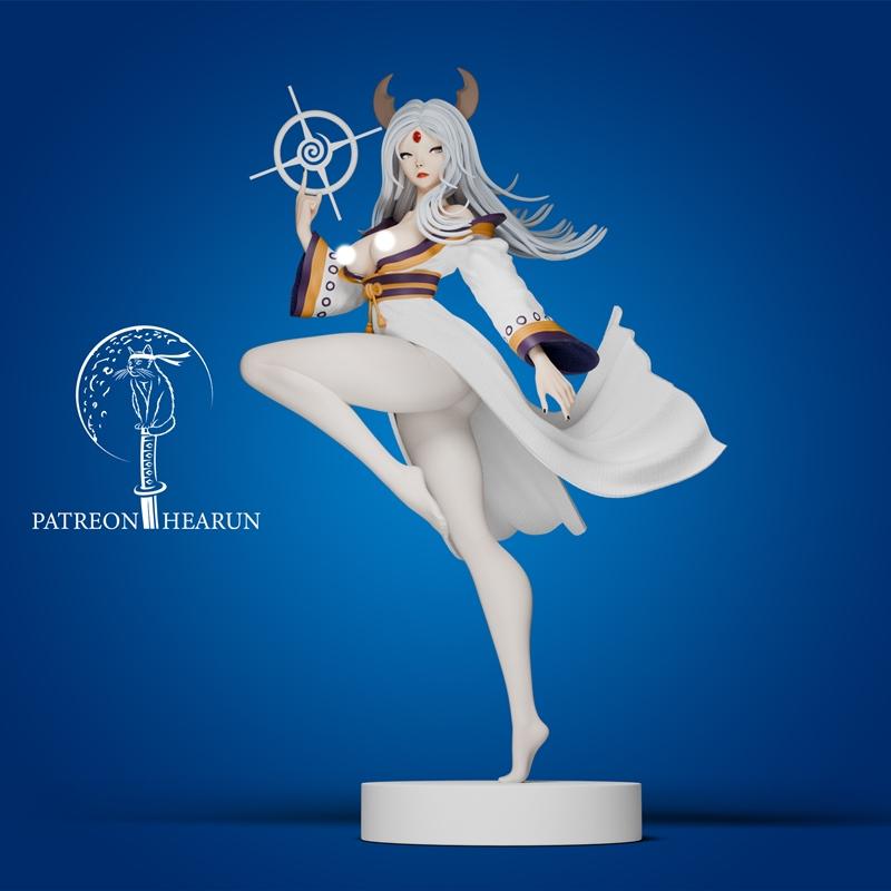 Hearun - 陈时俊 3D打印模型|Hearun – Kaguya Otsutsuki Naruto NSFW Version – 3D Print Model STL