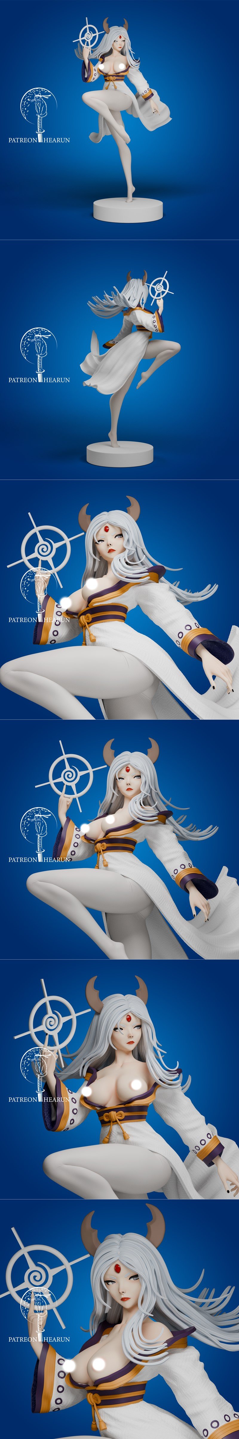 Hearun - 陈时俊 3D打印模型|Hearun – Kaguya Otsutsuki Naruto NSFW Version – 3D Print Model STL