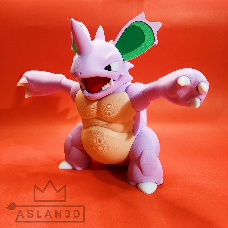 Nidoking色彩版3D打印模型|Nidoking By Colors – 3D Print Model STL