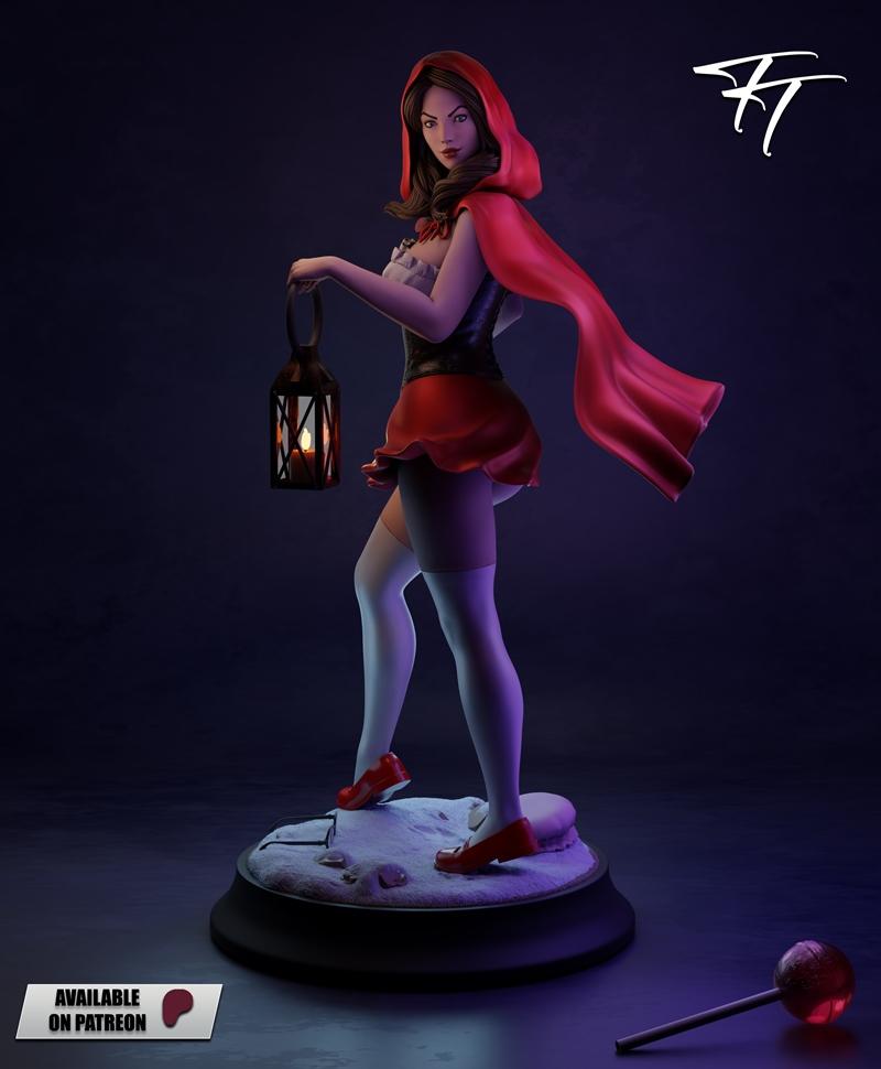 万圣节奇遇：小红帽3D打印模型|Trick or Treat – Little Red Riding Hood – 3D Print Model STL