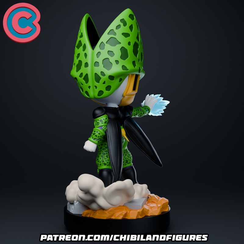 龙珠Z 3D打印小模型|Chibi Land Figures – Cell – Dragon Ball Z – 3D Print Model