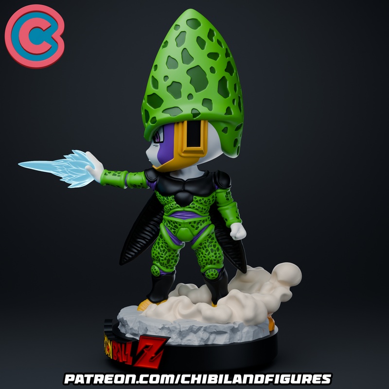 龙珠Z 3D打印小模型|Chibi Land Figures – Cell – Dragon Ball Z – 3D Print Model