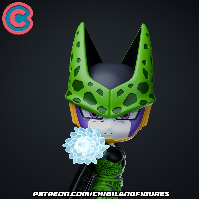 龙珠Z 3D打印小模型|Chibi Land Figures – Cell – Dragon Ball Z – 3D Print Model