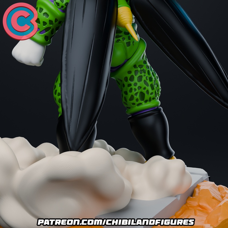 龙珠Z 3D打印小模型|Chibi Land Figures – Cell – Dragon Ball Z – 3D Print Model