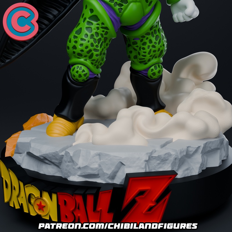 龙珠Z 3D打印小模型|Chibi Land Figures – Cell – Dragon Ball Z – 3D Print Model