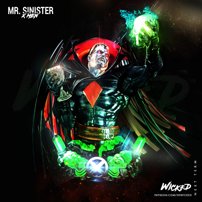 邪恶之徒3D打印模型|Wicked – Mr. Sinister Bust – 3D Print Model