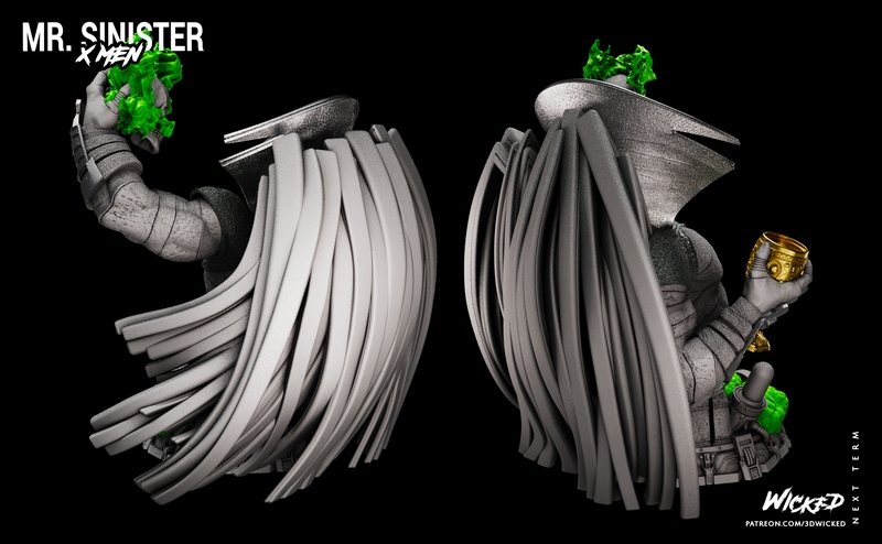 邪恶之徒3D打印模型|Wicked – Mr. Sinister Bust – 3D Print Model