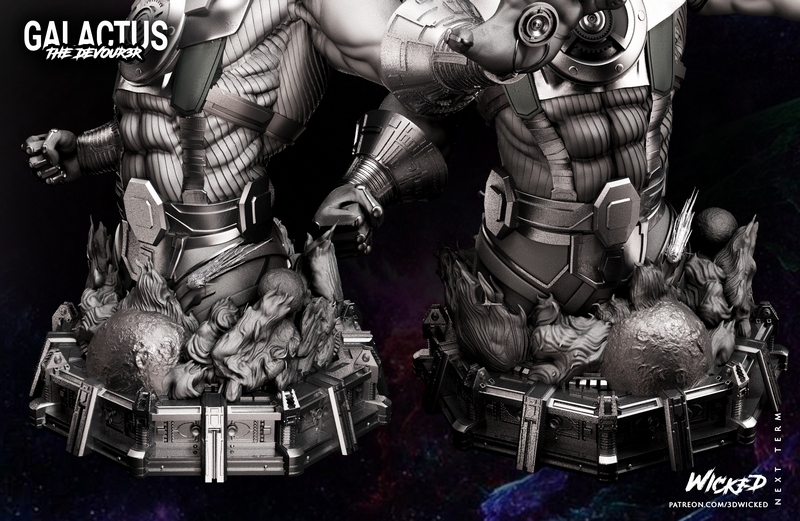 邪恶力量·伽拉克萨之怒·3D打印模型|Wicked – Galactus Bust – 3D Print Model