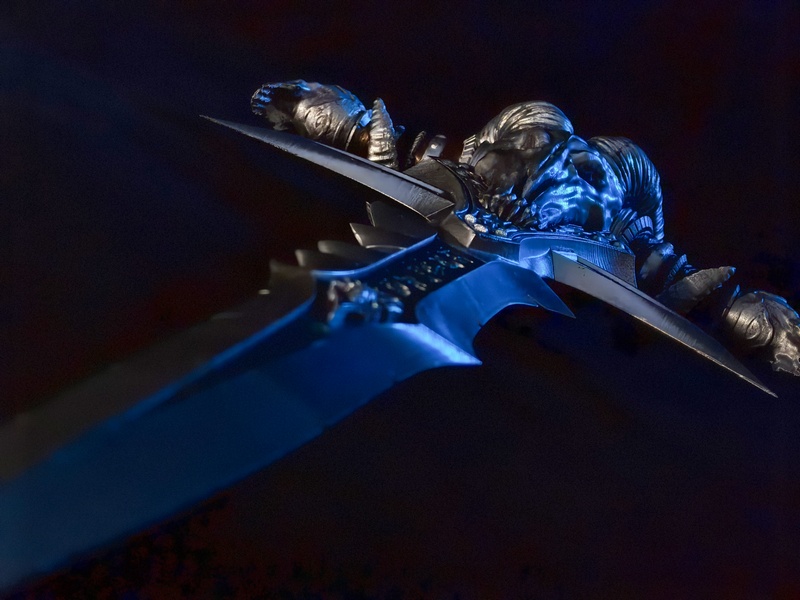 魔兽世界：寒冰之剑 3D打印模型|Warcraft – Frostmourne and Base – 3D Print Model