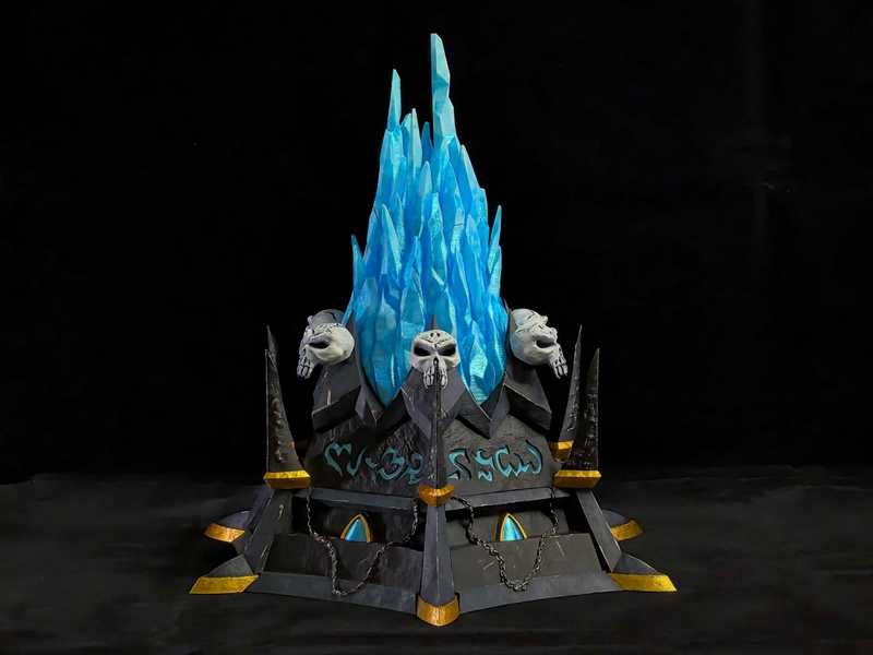 魔兽世界：寒冰之剑 3D打印模型|Warcraft – Frostmourne and Base – 3D Print Model