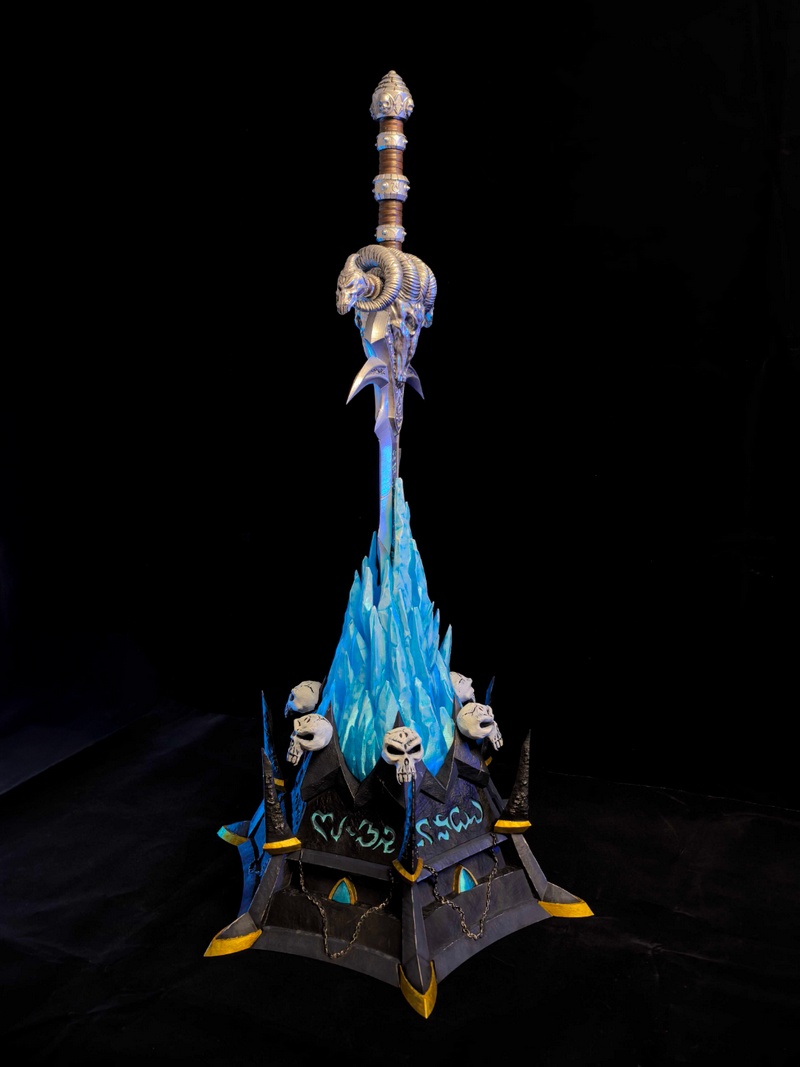 魔兽世界：寒冰之剑 3D打印模型|Warcraft – Frostmourne and Base – 3D Print Model